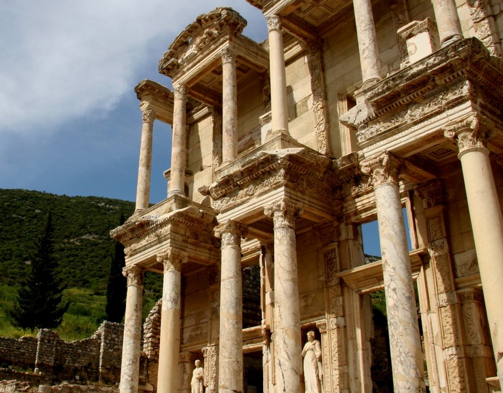 The library at Ephesus - The Aegean Rally 2012 © Maggie Joyce - Mariner Boating Holidays http://www.marinerboating.com.au